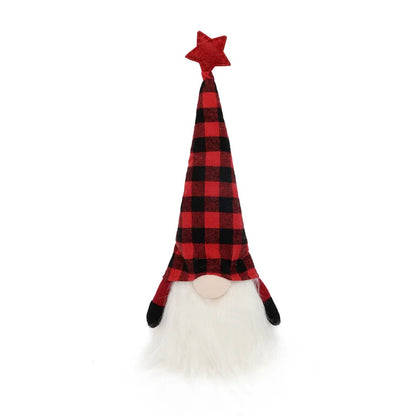 LED Lalka Bez Twarzy – Krasnal / Elf Świąteczny 20–30 cm, Dekoracja LED na Boże Narodzenie i Nowy Rok, Prezent dla Dzieci