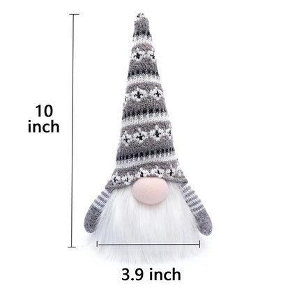 LED Lalka Bez Twarzy – Krasnal / Elf Świąteczny 20–30 cm, Dekoracja LED na Boże Narodzenie i Nowy Rok, Prezent dla Dzieci