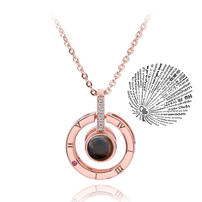 Naszyjnik „I Love You w 100 Językach” | Romantyczny Prezent dla Dziewczyny, Partnerki lub Pary