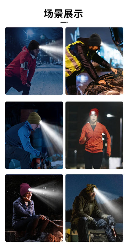 Czapka Zimowa Bluetooth z LED – Muzyka i Świecący Rękaw