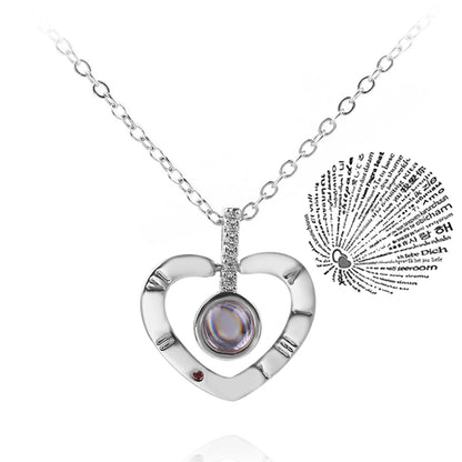 Naszyjnik „I Love You w 100 Językach” | Romantyczny Prezent dla Dziewczyny, Partnerki lub Pary