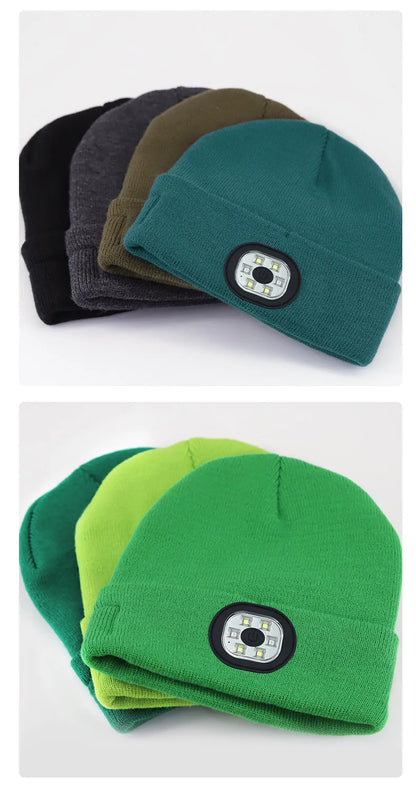 Czapka Zimowa Bluetooth z LED – Muzyka i Świecący Rękaw