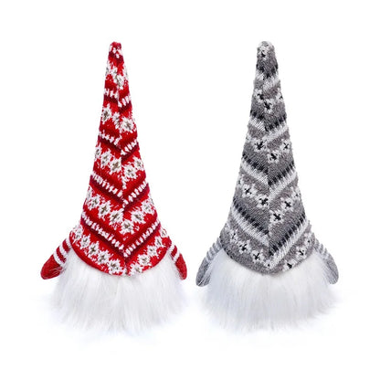 LED Lalka Bez Twarzy – Krasnal / Elf Świąteczny 20–30 cm, Dekoracja LED na Boże Narodzenie i Nowy Rok, Prezent dla Dzieci