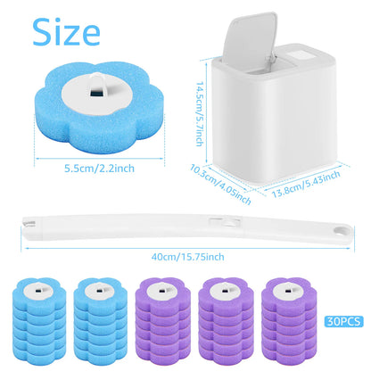 18/30 szt. Zestaw Szczotki WC z Wymiennymi Główkami – Ulepszony Długi Uchwyt do Łazienki