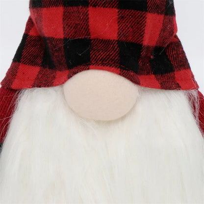 LED Lalka Bez Twarzy – Krasnal / Elf Świąteczny 20–30 cm, Dekoracja LED na Boże Narodzenie i Nowy Rok, Prezent dla Dzieci