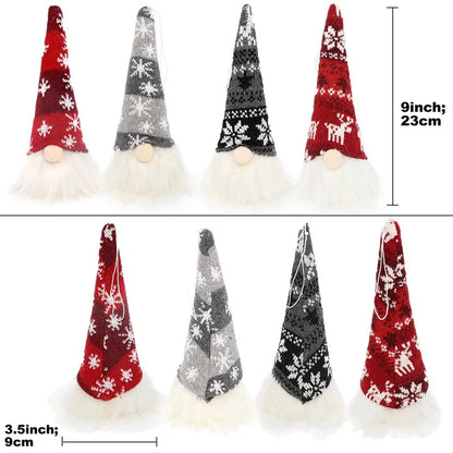 LED Lalka Bez Twarzy – Krasnal / Elf Świąteczny 20–30 cm, Dekoracja LED na Boże Narodzenie i Nowy Rok, Prezent dla Dzieci