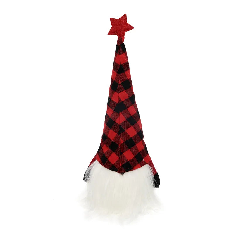 LED Lalka Bez Twarzy – Krasnal / Elf Świąteczny 20–30 cm, Dekoracja LED na Boże Narodzenie i Nowy Rok, Prezent dla Dzieci